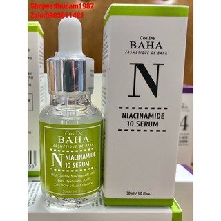 Cos De BAHA Niacinamide 10% Serum ngừa mụn se nhỏ lỗ chân lông 30ml .