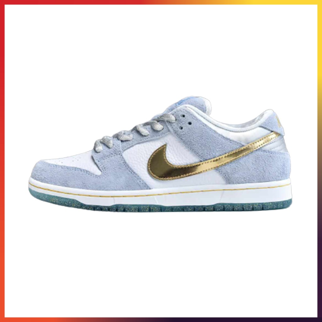 Giày Nam Nữ - Giày SB Dunk Low Cổ Thấp Xanh Đế Kim Tuyến Full Box Bill