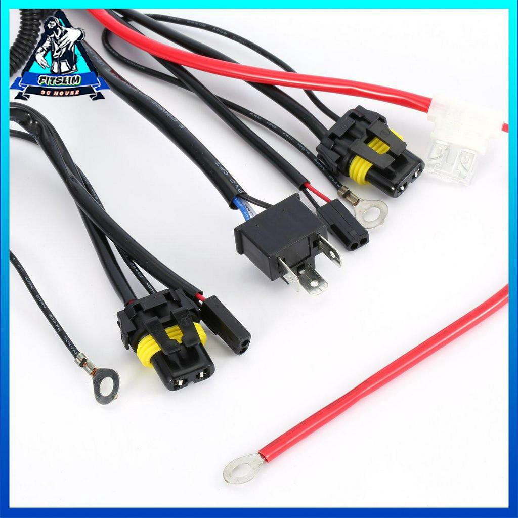 Bộ dây cáp rơ le đèn pha Xenon 35W 12V