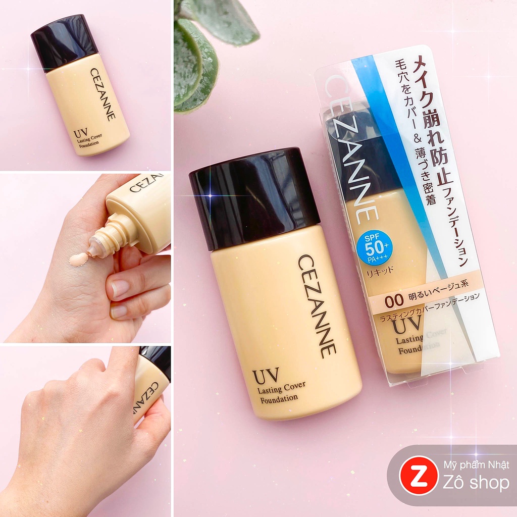 Kem nền chống nước lâu trôi - Cezanne UV Lasting Cover Foundation SPF50 + / PA +++ tone 00 (27g)