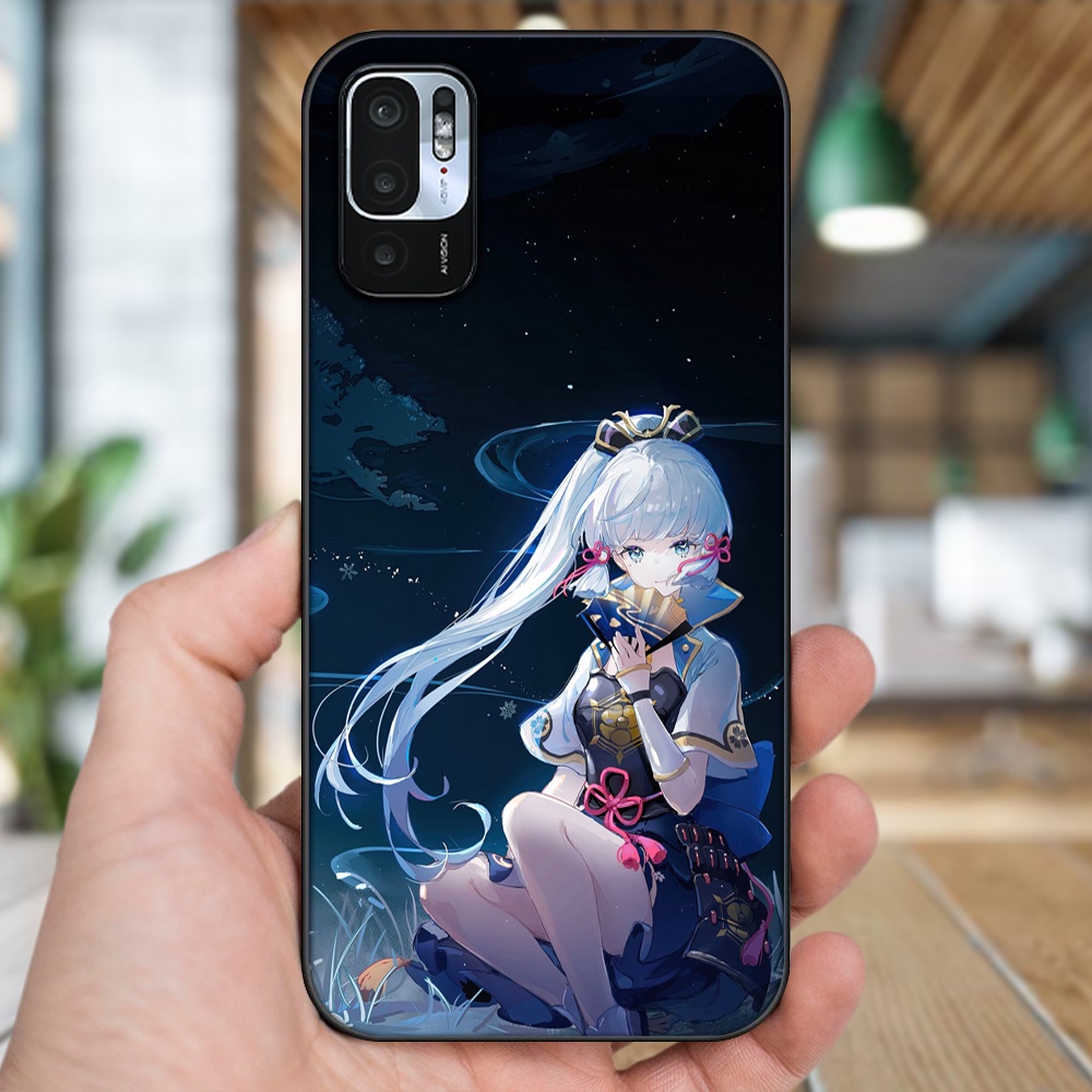 Ốp lưng Xiaomi Redmi Note 10 5G viền đen in hình Ayaka Genshin Impact