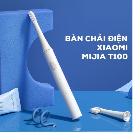 Bàn chải điện T100, T300 Xiaomi pin sạc kháng nước ipx7 bảo vệ nướu, nhẹ 46g