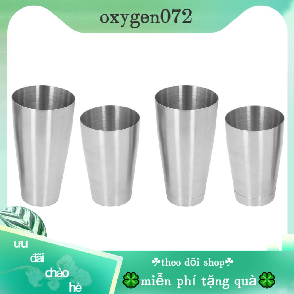 Oxygen072 Oxygen072 Cocktail Shaker Cup Kit Bartender bằng thép không gỉ Lắc Tins Dụng cụ pha chế cho quầy bar