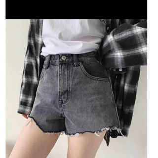 Quần Short Nữ Lưng Cao Lai Cắt Ngắn QJ96