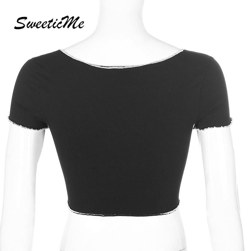 Áo Thun Lửng Ngắn Tay Gợi Cảm Cho Nữ 2021 | BigBuy360 - bigbuy360.vn