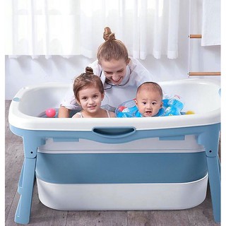 Bồn tắm gấp gọn cho người lớn FUHO chất liệu nhựa PP và hạt nhựa TPE, có thể làm bể bơi cho bé