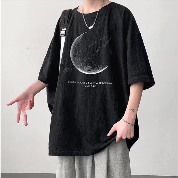 Áo phông nam phong cách hàn quốc from rộng simple in ấn áo thun unisex bigsize fashion áo phông nam trắng giá rẻ