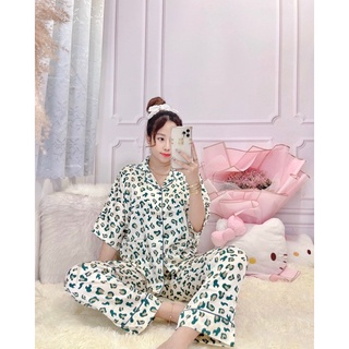 [Clip thật]Đồ bộ nữ Pijama lụa Mango cánh dơi
