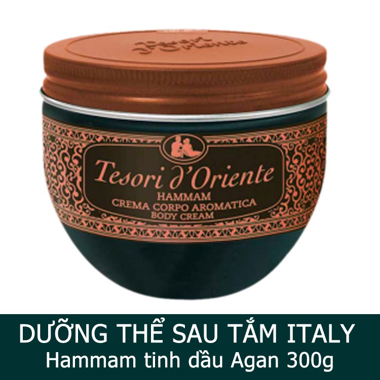 Kem dưỡng thể sau tắm ITALY Hammam tinh dầu Agan 300g 3 tầng hương gợi cảm