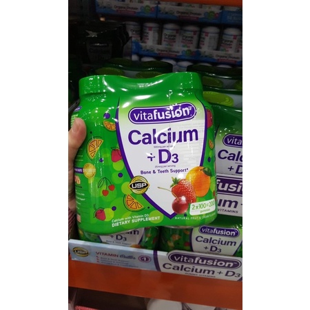Kẹo dẻo bổ sung Vitamin Canxi Vitafusion Calcium 500mg + D3 - 100 viên - Hàng Mỹ