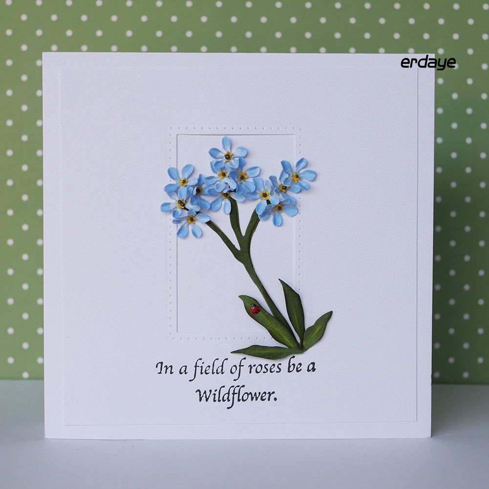 Set khuôn cắt giấy làm từ kim loại hình hoa trang trí scrapbook