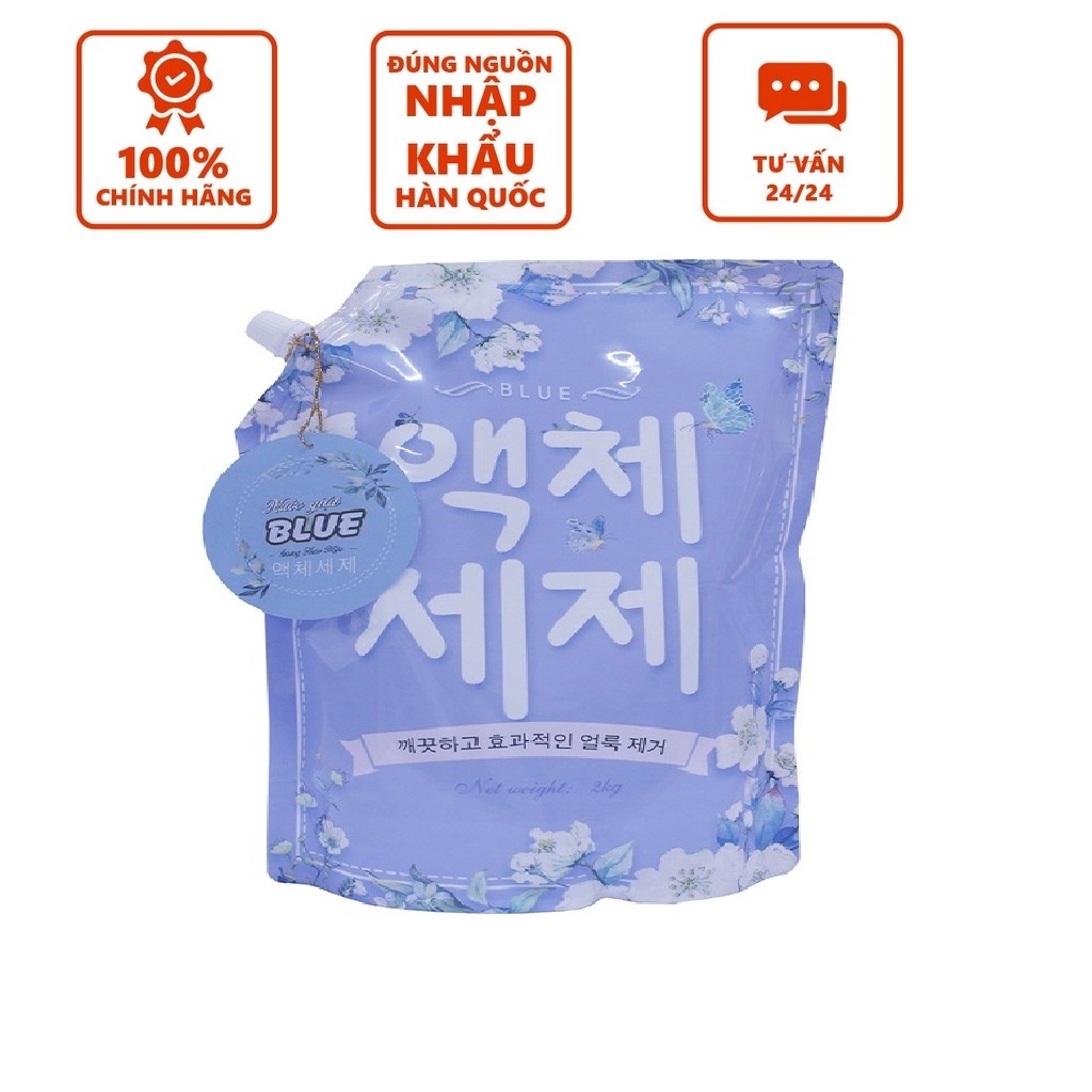 Túi nước giặt Blue 2kg Sản xuất theo Tiêu chuẩn công nghệ Hàn Quốc