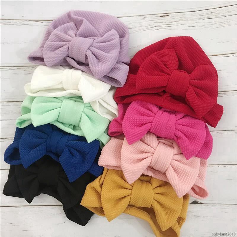 Nón cotton thắt nơ lớn xinh xắn cho bé