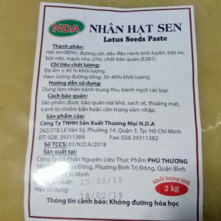 Nhân hạt sen Phú Thương 2Kg | Nhân làm sẵn