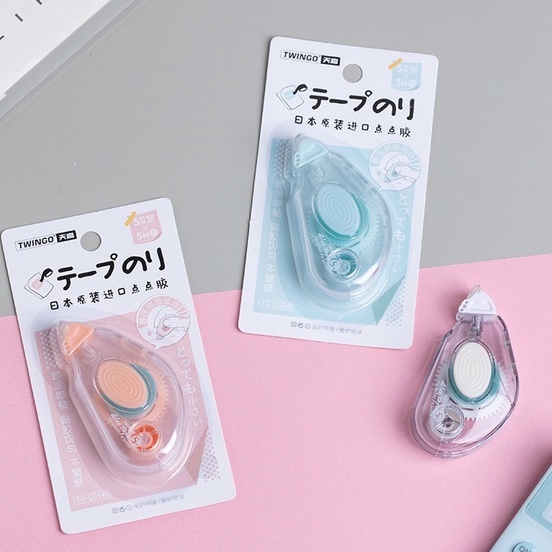 Cuộn Băng Keo Hai Mặt Trong Suốt Nhiều Màu 5M*5MM