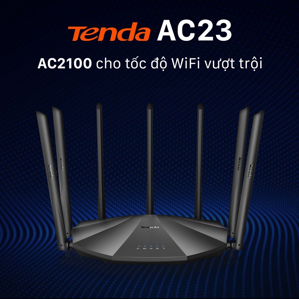 [Chính Hãng] Router Modem Bộ Phát Wifi Tenda AC23 Siêu Tốc Độ 2100Mbps