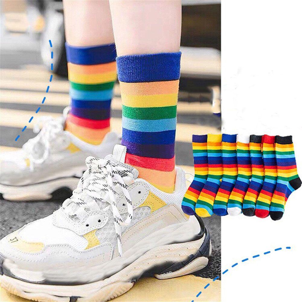 Vớ Cotton Unisex Co Giãn Phong Cách Harajuku Cổ Điển