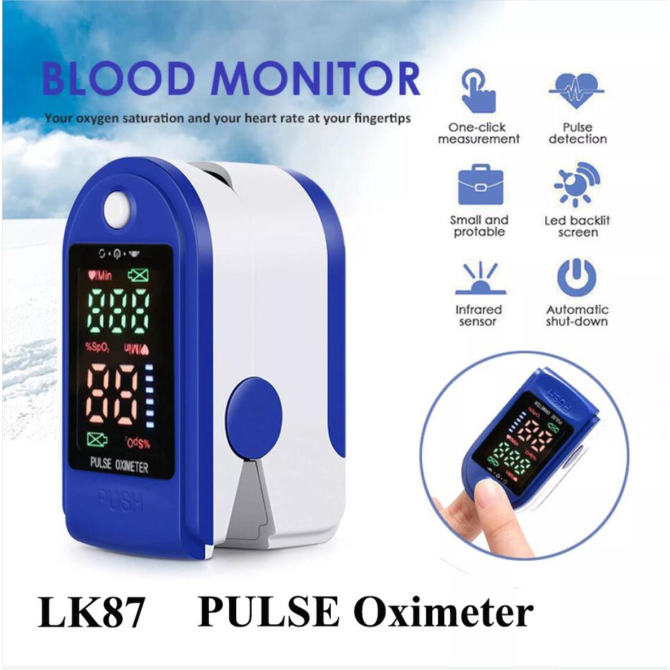 Máy đo oxy xung đầu ngón tay/ Máy đo nhịp tim/ Oximeter Lk87