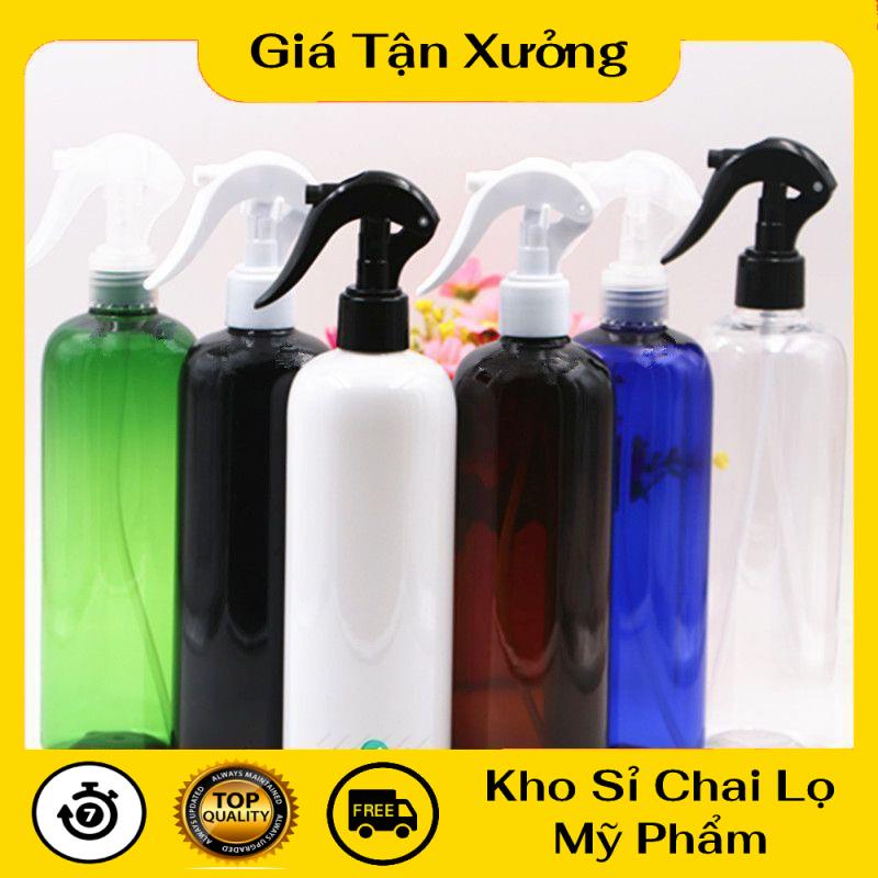 Chai Xịt Phun Sương ❤ TRÙM SỈ ❤ Chai nhựa pet xịt Vòi Súng 500ml rỗng chiết mỹ phẩm , phụ kiện du lịch