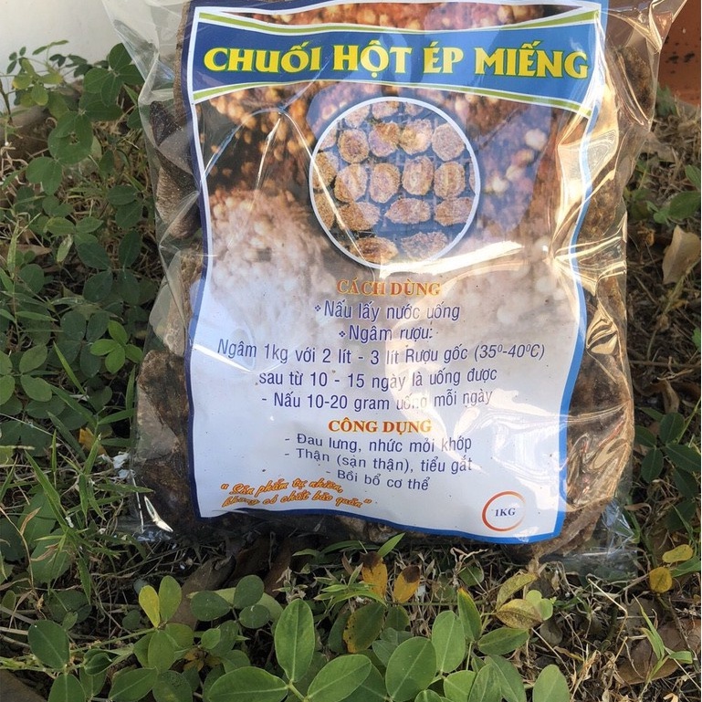 [Giá sỉ]Chuối hột rừng ép miếng Túi 1kg - Hàng Loại 1