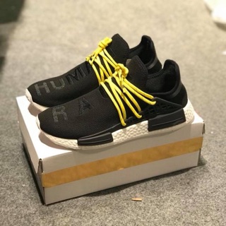 [ Ảnh Thật ] Giày Adidas Human Race Đen Dây Vàng