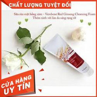 Sữa Rửa Mặt Hồng Sâm _VEROBENE RED GINSENG CLEANSING FOAM 150ml- Nhập Khẩu HÀN QUỐC