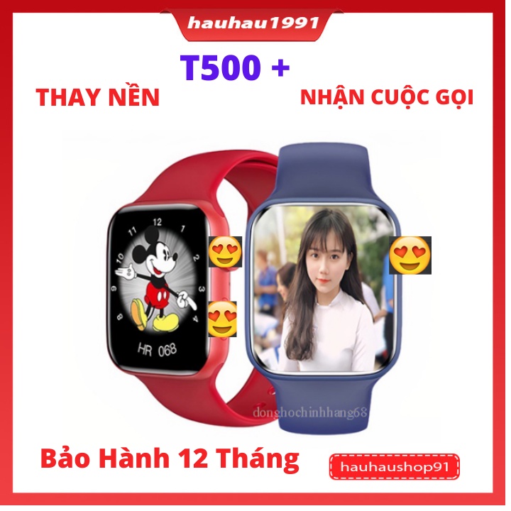 Đồng Hồ Thông Minh T500+ 1.75inch Seri6 Tràn Viền (Cài Bảo Mật-Thay Hình Nền - Nghe Gọi Trên Điện Thoại)