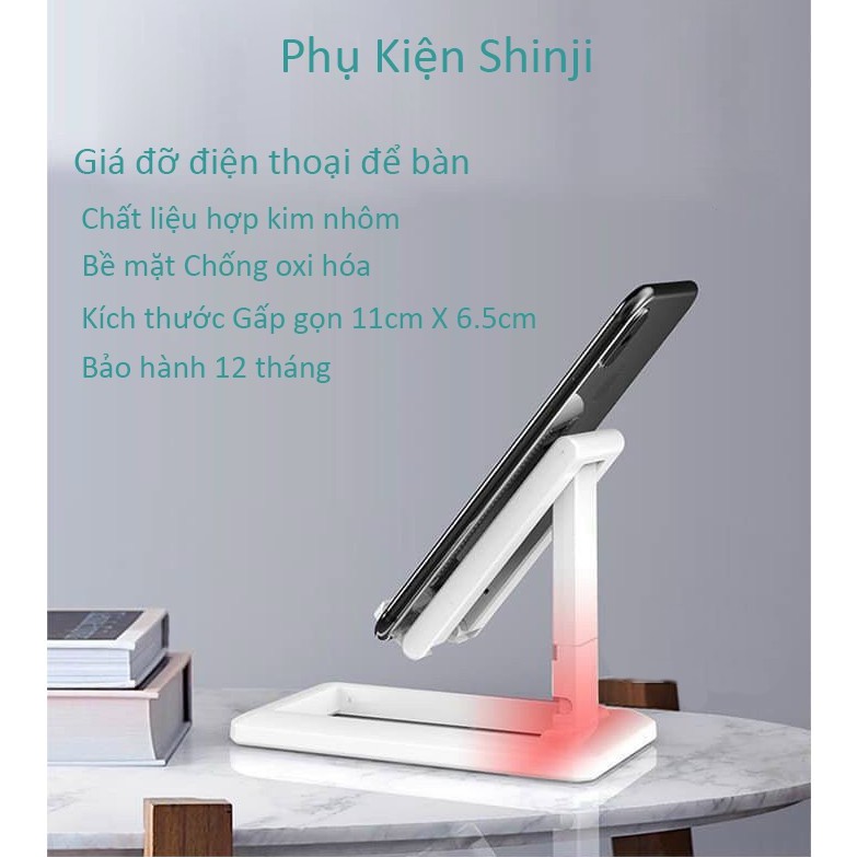 Giá Đỡ Điện Thoại Để Bàn Có Thể Gấp Gọn Đa Năng Chất Liệu Siêu Cứng Chỉnh Góc 72 ° Tương Thích Mọi Dòng Điện Thoại Ipad