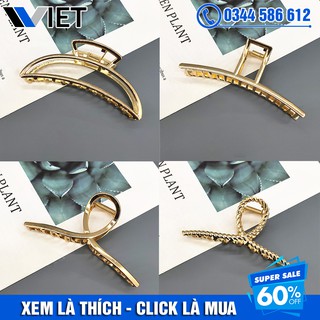 Kẹp tóc cặp tóc càng cua kim loại size lớn 12cm hàn quốc đẹp hot trend