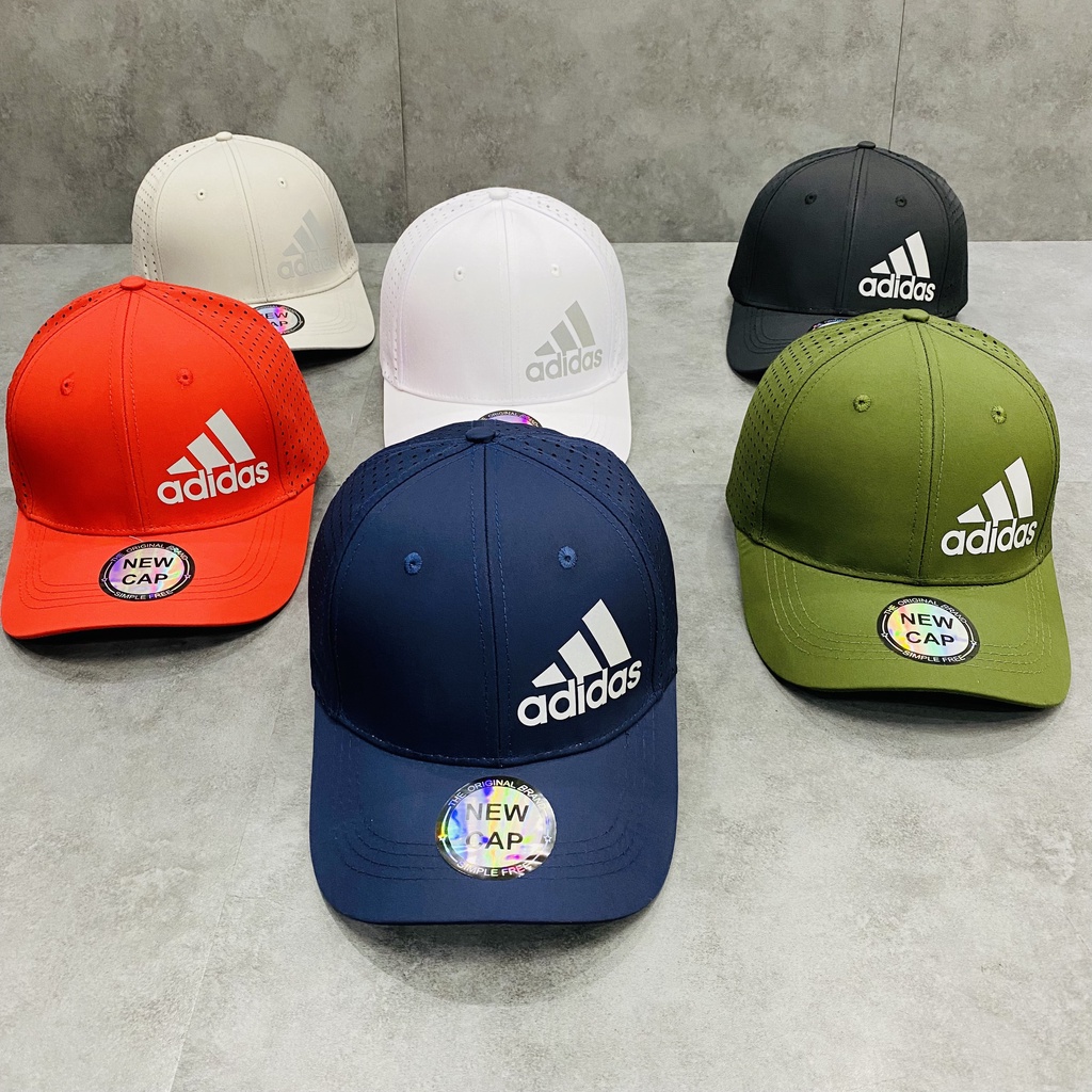 Nón kết nam in logo adidas có lỗ thông hơi thoáng khí và in dạ quang cho mùa hè trẻ trung, thoáng mát, TX91