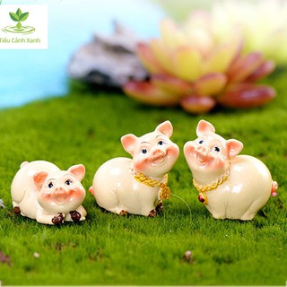 Heo phú quý phát tài - trang trí tiểu cảnh - nội thất