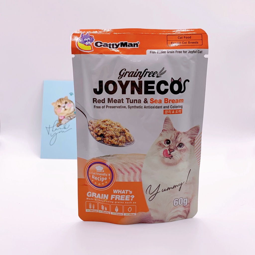 Pate Joyneco 60gr cho mèo mọi lứa tuổi, Pate cá tươi cho mèo vị cá ngừ cá thu cá hồi giàu dinh dưỡng Vitamin và Protein