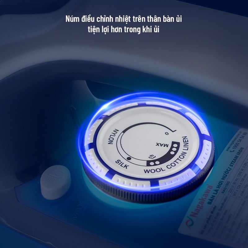 Bàn ủi hơi nước Nagakawa NAG1505  280ml  - hàng chính hãng