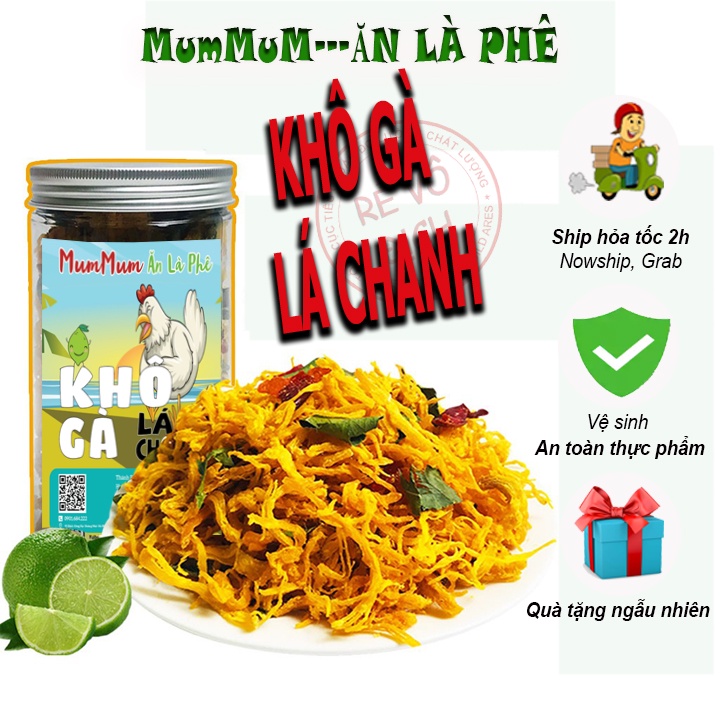 Khô gà lá chanh 300g MumMum Food đồ ăn vặt Hà nội siêu ngon hương vị đậm đà