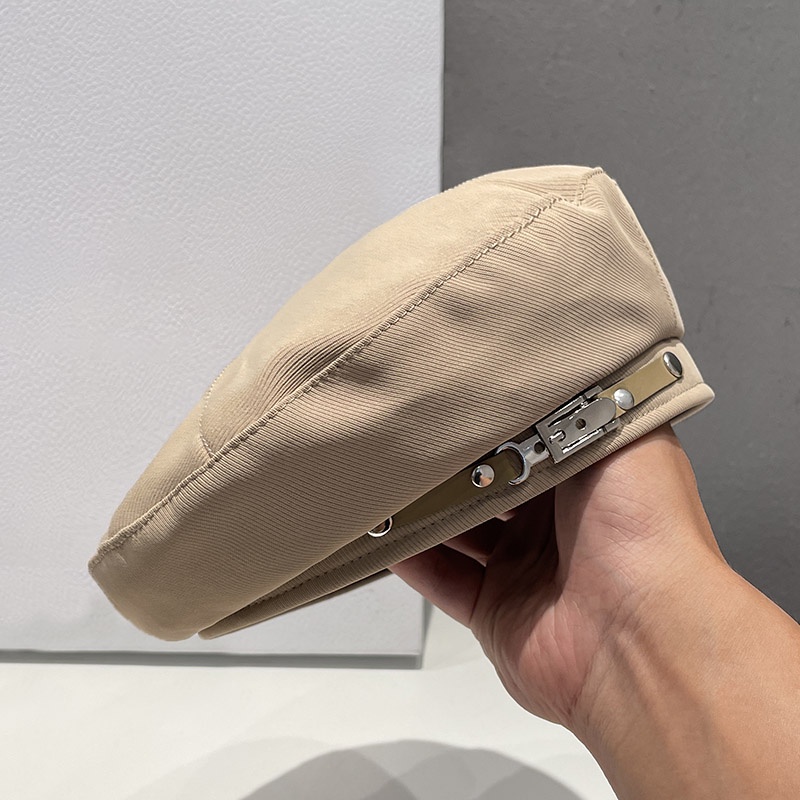 (Hàng Có Sẵn) Mũ Beret Nhật Bản Ngọt Ngào Dễ Phối Đồ Có Khóa Kim Loại Phong Cách Retro Xuân Thu Cho Nữ