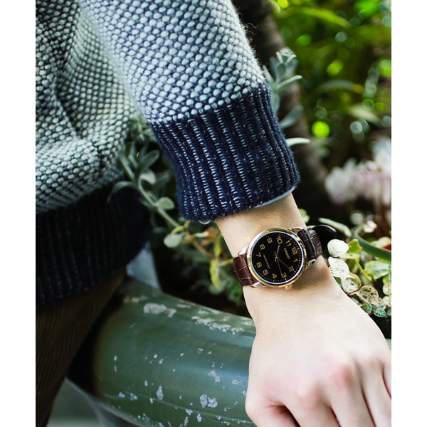 Đồng hồ nam CASIO chính hãng MTP-V001, dây da