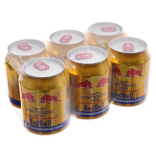 Vỉ 6 lon bò húc red bull (hàng thái chuẩn) 250ml