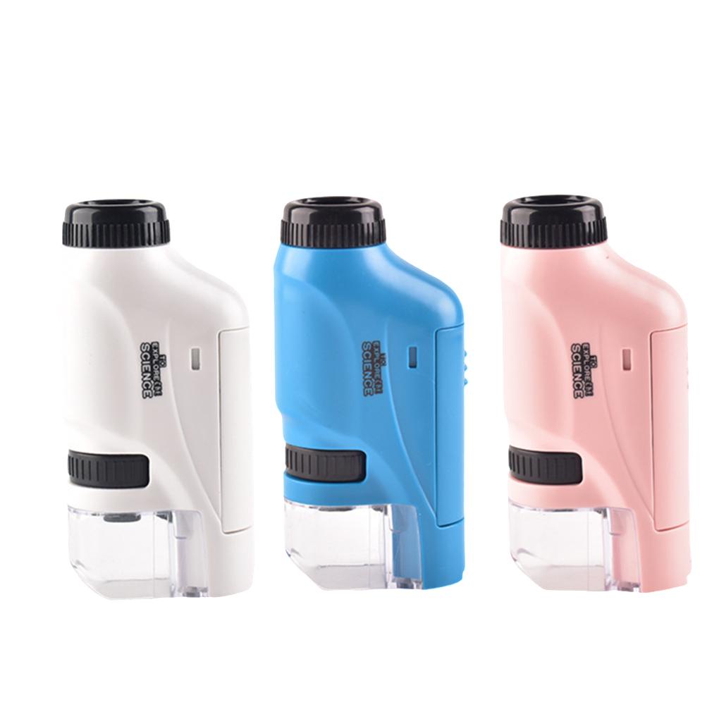 Kính Hiển Vi Cầm Tay Phóng Đại 60X-120X Sử Dụng Pin Đồ Chơi Giáo Dục Cho Bé ff86