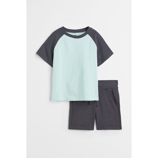 Bộ cotton bé trai | Hm japan | Săn sale sz 2/3y đến 9/10y