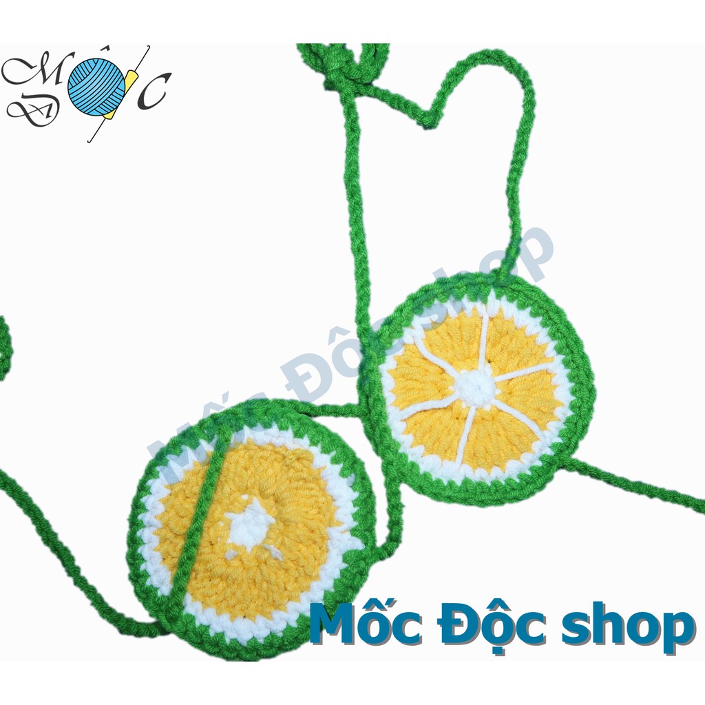 [Hỏa tốc HCM] Bikini len đi biển cho bé gái - trái chanh