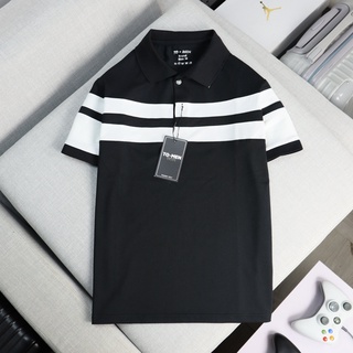 Áo thun polo nam sọc ngang vải poly cao cấp chuẩn form
