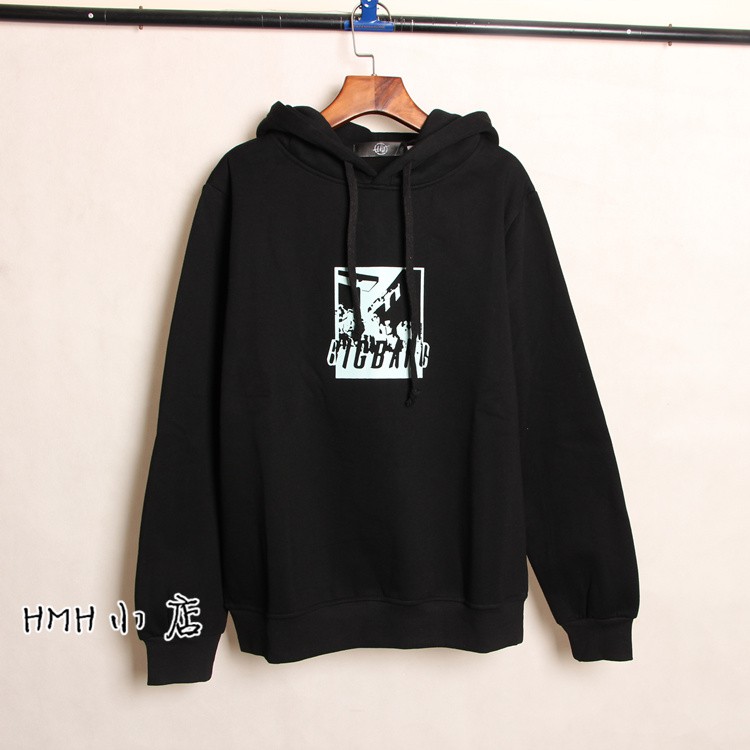 [ORDER] Áo Hoodie BIGBANG in lì đen trắng cosplay GD