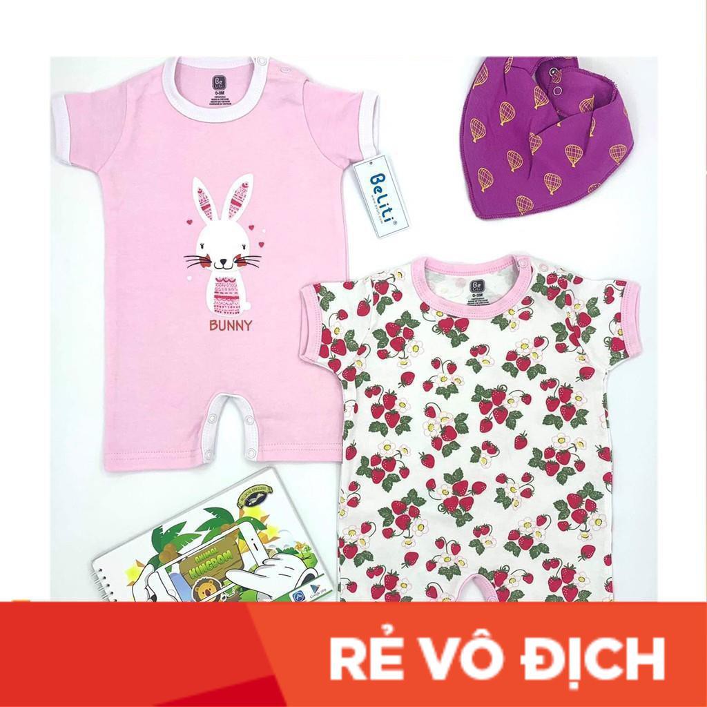 Set 2 bộ body đùi sơ sinh 0-12m. Chất liệu cotton mềm mịn, thoáng mát. Thương hiệu LITIBABY