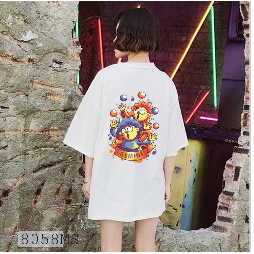 ÁO THUN UNISEX TAY LỠ CỰC COOL CUNG HOÀNG ĐẠO SONG TỬ PHONG CÁCH HÀN QUỐC FREE SIZE