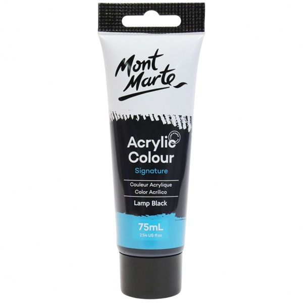 Màu Acrylic Mont Marte 75 ML MSCH7532 - Màu Lamp Black