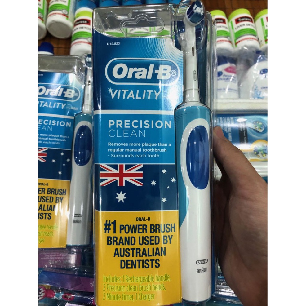 Bàn chải đánh răng trẻ em Oral-B Vitality tự động chính hãng, làm sạch răng, chống mảng bám, viêm nướu