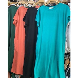 Váy maxi cotton suông trơn