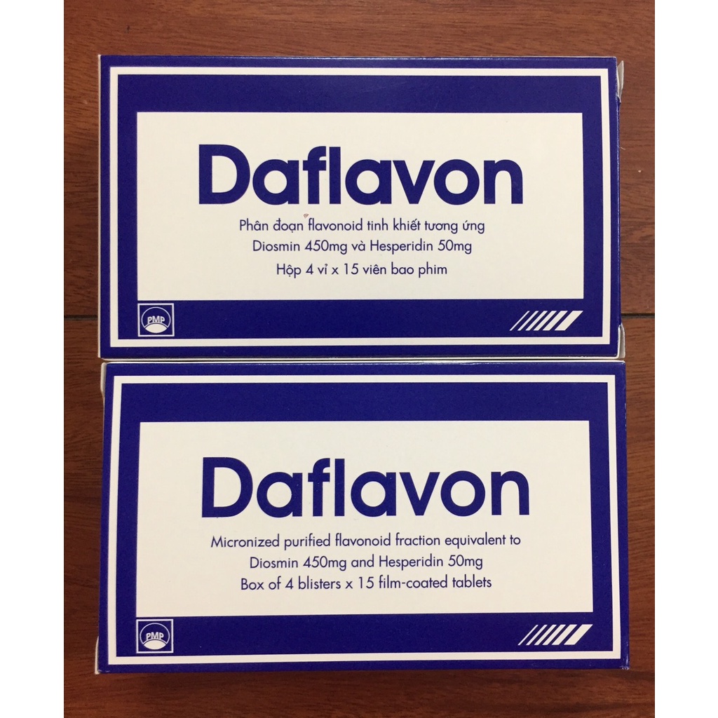Daflavon giúp tăng sức bền thành mạch cho người giãn tĩnh mạch chân, trĩ ( Hộp 60 viên)