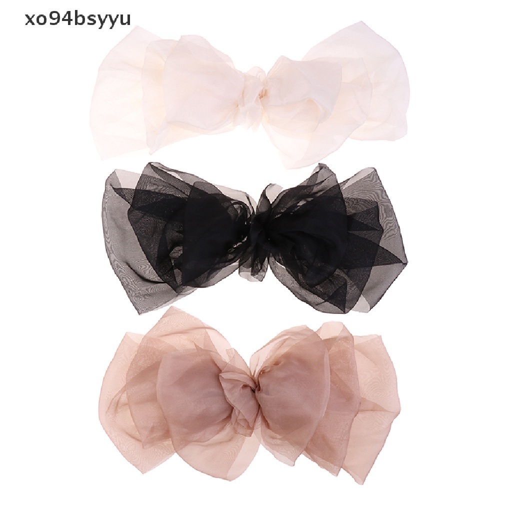 Kẹp Tóc xo94bsyyu Hình Nơ Vải Chiffon Cỡ Lớn Thời Trang Cho Nữ VN