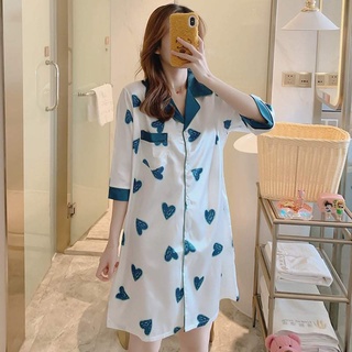 VÁY NGỦ PIJAMA LỤA HÀN - VÁY NGỦ CHẤT LỤA MỀM MỎNG NHẸ